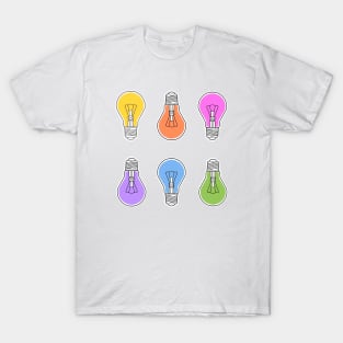 lightbulb rainbow design T-Shirt